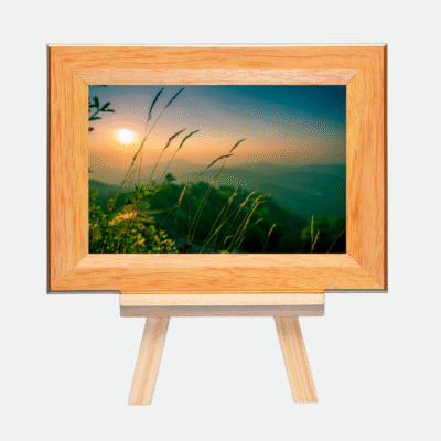 Photo with Wooden Stand