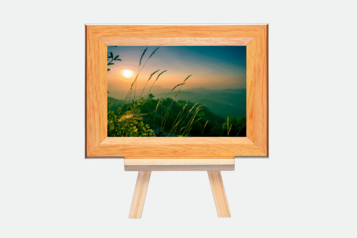 Photo with Wooden Stand