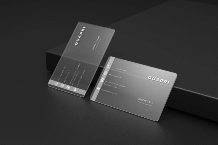 Translucent Business Cards